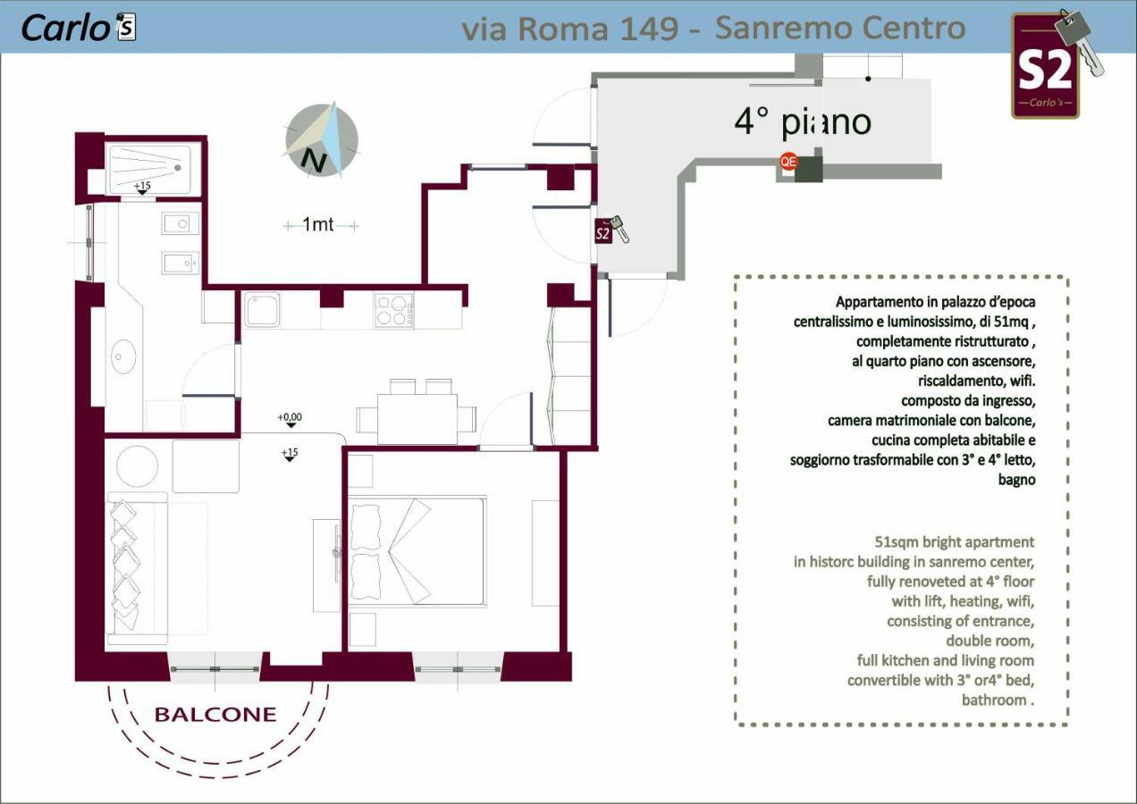 Carlos Bcs2 - Sanremo Center Suite - Kültér fotó